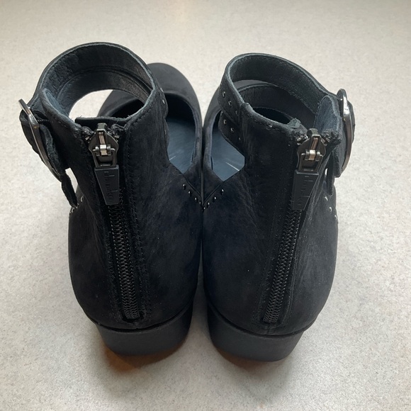 Dansko Lois Ankle Strap Wedge 40 Black Nubuck Mary Jane NWOB - Picture 5 of 11